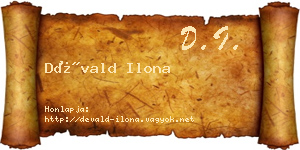 Dévald Ilona névjegykártya